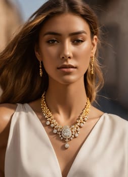 Diamond jewelry luxury and fashion jewelry. ai generative.