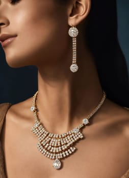 Diamond jewelry luxury and fashion jewelry. ai generative.