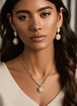 Diamond jewelry luxury and fashion jewelry. ai generative.