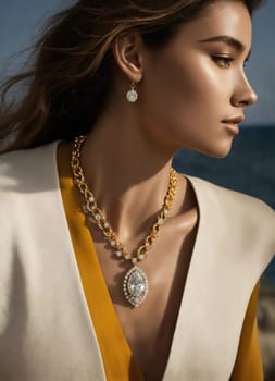 Diamond jewelry luxury and fashion jewelry. ai generative.