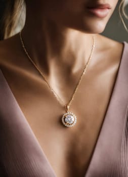 Diamond jewelry luxury and fashion jewelry. ai generative.