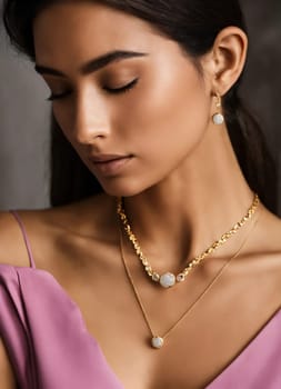 Diamond jewelry luxury and fashion jewelry. ai generative.