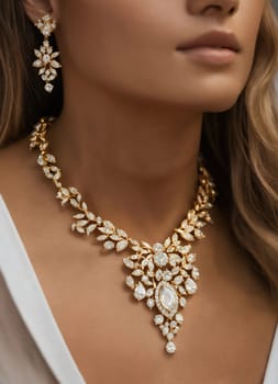 Diamond jewelry luxury and fashion jewelry. ai generative.