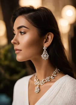 Diamond jewelry luxury and fashion jewelry. ai generative.