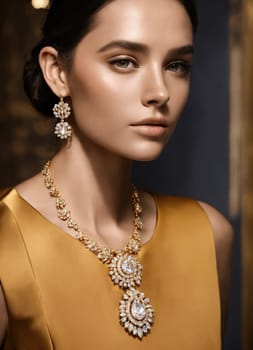 Diamond jewelry luxury and fashion jewelry. ai generative.