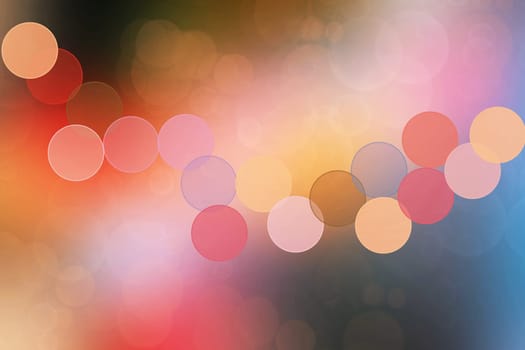 Colorful party invitation background. Abstract pastel yellow pink texture with blurred bokeh lights and soft color circles. Beautiful backdrop for design of invitation for various holidays. Card concept.