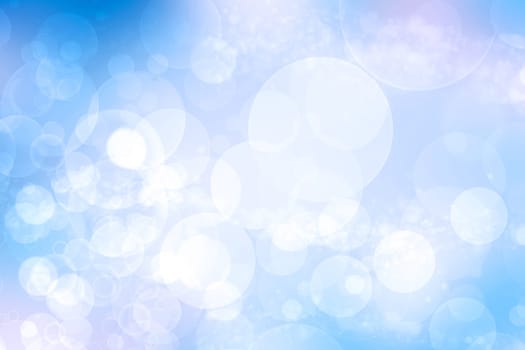 Abstract blurred fresh vivid spring summer light delicate pastel blue pink white bokeh background texture with bright circular soft color lights. Beautiful backdrop illustration.