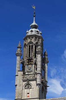 The Town Hall of Middelburg, Netherlands blue Sky in Background