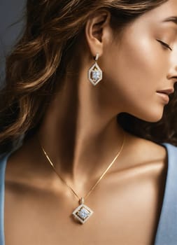 Diamond jewelry luxury and fashion jewelry. ai generative.