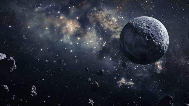 In this artists rendering, the planets of our solar system are depicted floating in the vast expanse of space. Each planet is accurately represented in terms of size, color, and distance from the sun.