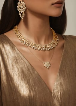 Diamond jewelry luxury and fashion jewelry. ai generative.