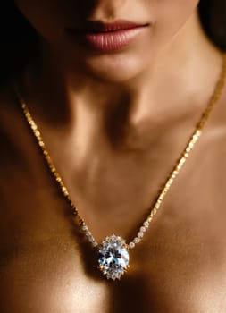 Diamond jewelry luxury and fashion jewelry. ai generative.