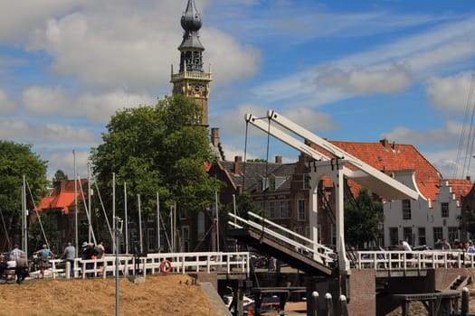 Veere, Netherlands July 6, 2019: Veere is a municipality with a population of 22,000 and a town with a population of 1,500 in the southwestern Netherlands, in the region of Walcheren in the province of Zeeland.