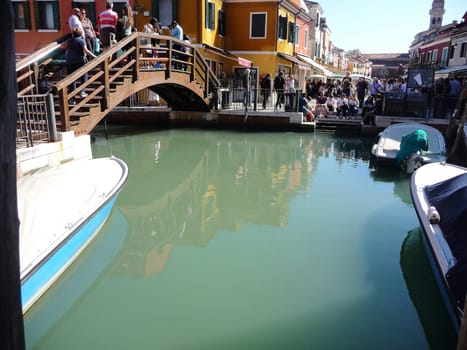 Burano, Italy October 11, 2019: Burano is an island in the Venetian Lagoon, northern Italy, near Torcello at the northern end of the lagoon