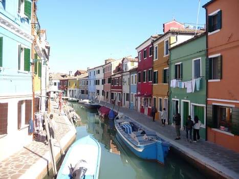 Burano, Italy October 11, 2019: Burano is an island in the Venetian Lagoon, northern Italy, near Torcello at the northern end of the lagoon
