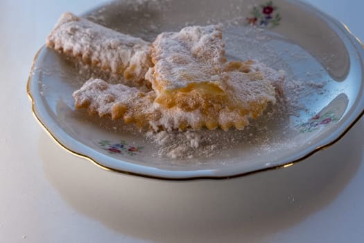 chiacchiere, a traditional fried neapolitan carnival pastry