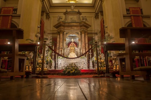 Pamplona, Spain - March 3rd, 2024: Chapel of San Fermin at San Lorenzo Church, Pamplona, Navarra, Spain