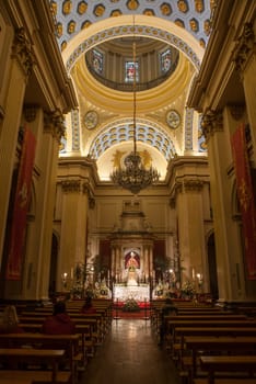 Pamplona, Spain - March 3rd, 2024: Chapel of San Fermin at San Lorenzo Church, Pamplona, Navarra, Spain