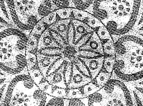 Black and white kaleidoscopic background texture