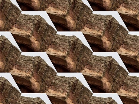 Digital Illustration Rock Outdoor Mosaic Pattern