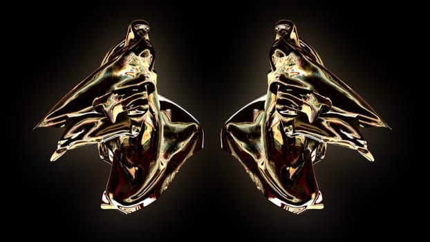3D Rendered Abstract Sculpture