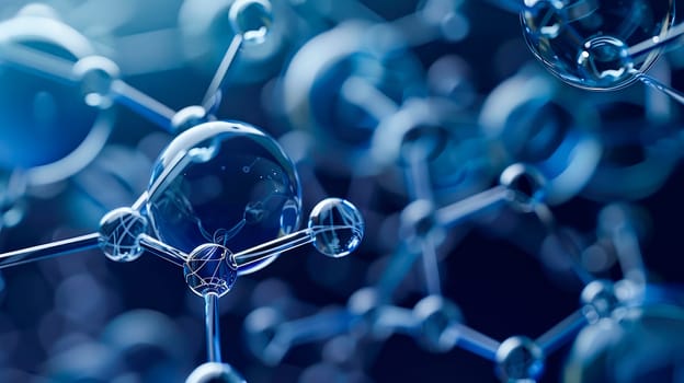 Molecular structure background. Medical, science and technology concept. AI generated