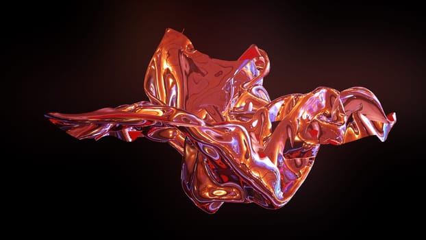 3D Rendered Abstract Illustration Cloth Movement