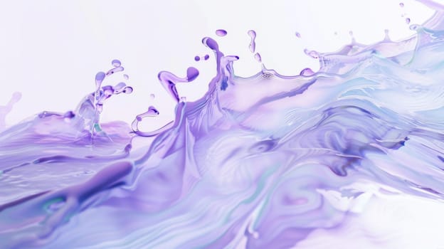 This close-up shot showcases a swirling mixture of blue and purple liquids. The colors blend seamlessly, creating a mesmerizing fluid pattern. The vibrant hues create a dynamic visual display.