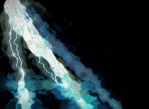Digital Illustration Christmas Lights Electric Background