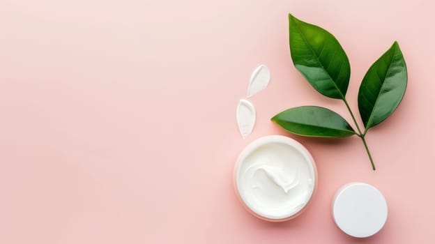 A white container with a fresh green leaf resting on top, creating a simple yet charming display. The contrast between the bright white of the container and the vibrant green of the leaf is eye-catching and adds a touch of nature to the scene.
