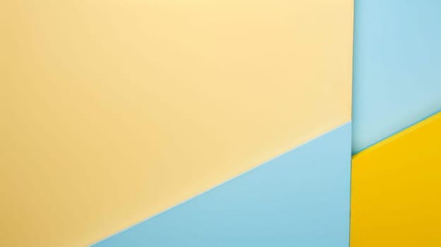 A close-up view showcasing a vivid yellow and blue background, featuring a striking contrast between the two colors. The colors blend seamlessly and create a visually appealing composition.