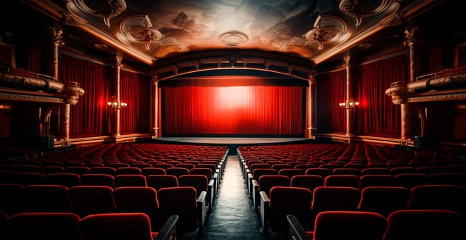 Bolshoi Theater of Drama and Comedy, performance on stage, cultural leisure for the family AI generated image
