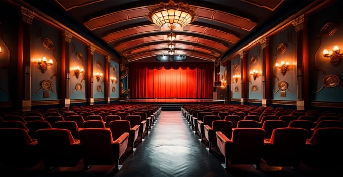 Bolshoi Theater of Drama and Comedy, performance on stage, cultural leisure for the family AI generated image