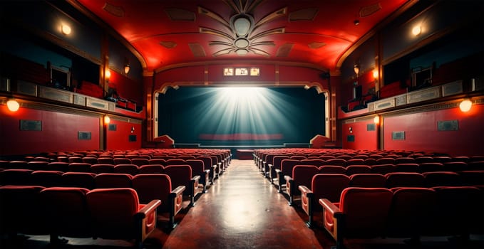 Bolshoi Theater of Drama and Comedy, performance on stage, cultural leisure for the family AI generated image