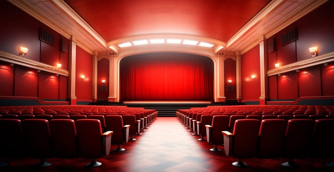 Bolshoi Theater of Drama and Comedy, performance on stage, cultural leisure for the family AI generated image