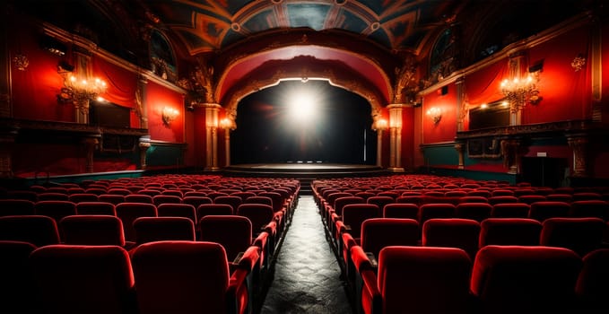 Bolshoi Theater of Drama and Comedy, performance on stage, cultural leisure for the family AI generated image