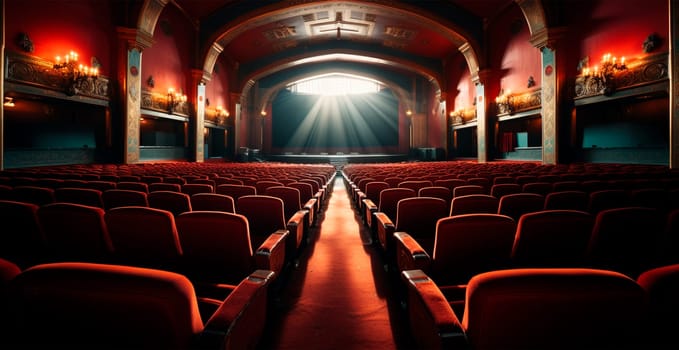 Bolshoi Theater of Drama and Comedy, performance on stage, cultural leisure for the family AI generated image