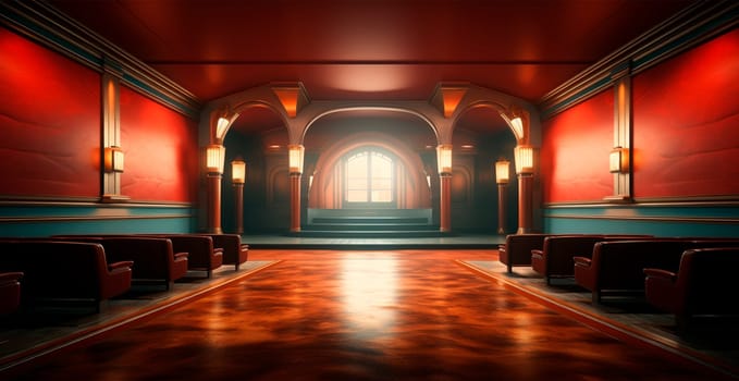 Bolshoi Theater of Drama and Comedy, performance on stage, cultural leisure for the family AI generated image