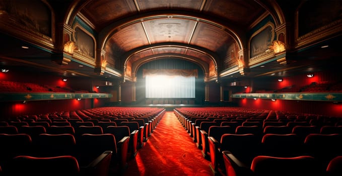Bolshoi Theater of Drama and Comedy, performance on stage, cultural leisure for the family AI generated image