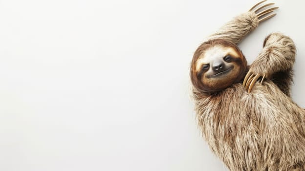 A slotty is seen hanging vertically from the side of a wall, exhibiting its unique body structure and climbing abilities. The slimy creature seems unfazed by the gravity-defying position as it explores its surroundings.
