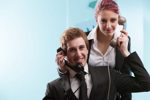 Bustling office or call center? Emotions run high as well-trained staff handle demanding phone calls