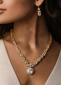 Diamond jewelry luxury and fashion jewelry. ai generative.