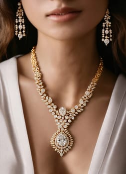 Diamond jewelry luxury and fashion jewelry. ai generative.
