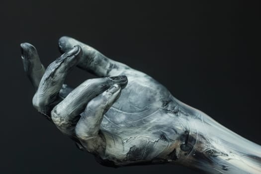 A close-up of a hand delicately holding an object, showcasing intricate details and the gentle nature of the gesture.