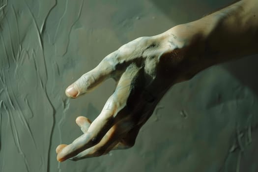 A close-up of a persons hand delicately holding something, showcasing the exquisite details and intricate movements.
