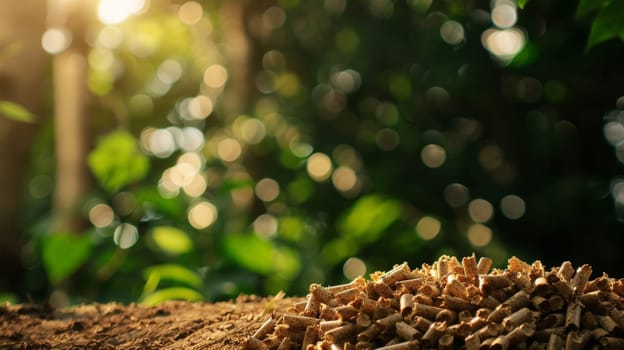 Explore the renewable energy landscape with this stock photo showcasing wood pellets, a clean and regenerative source of biofuel. Modern and eco-friendly, these pellets represent a sustainable solution for reducing carbon emissions and promoting a greener future.