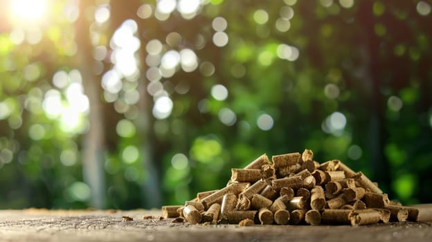 Explore the renewable energy landscape with this stock photo showcasing wood pellets, a clean and regenerative source of biofuel. Modern and eco-friendly, these pellets represent a sustainable solution for reducing carbon emissions and promoting a greener future.