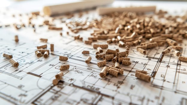 Explore the renewable energy landscape with this stock photo showcasing wood pellets, a clean and regenerative source of biofuel. Modern and eco-friendly, these pellets represent a sustainable solution for reducing carbon emissions and promoting a greener future.