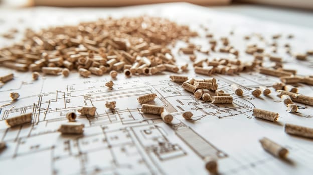 Explore the renewable energy landscape with this stock photo showcasing wood pellets, a clean and regenerative source of biofuel. Modern and eco-friendly, these pellets represent a sustainable solution for reducing carbon emissions and promoting a greener future.