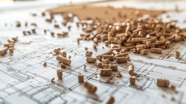 Explore the renewable energy landscape with this stock photo showcasing wood pellets, a clean and regenerative source of biofuel. Modern and eco-friendly, these pellets represent a sustainable solution for reducing carbon emissions and promoting a greener future.